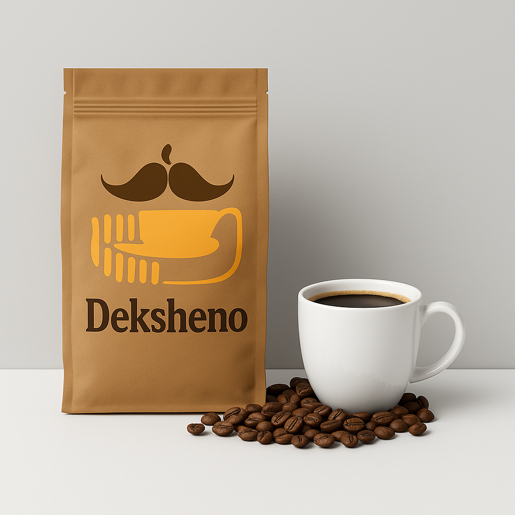 A 1/4 of a light, solid Colombian coffee